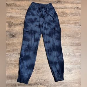 Pink Victoria’s Secret Tie Dye cargo Jogger Sweatpants